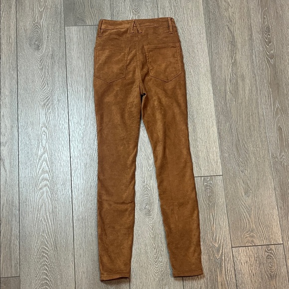 NWOT good American Brown faux suede GW100T Skinny Pants size 0 / 25 - Picture 8 of 9